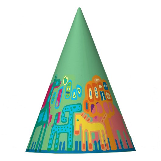 Jungtiere Kinder Geburtstagsparty Hut Partyhütchen (Vorderseite)