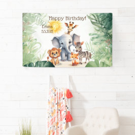 Jungtiere Kindergeburtstag Party Spaß Banner