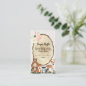 Jungtiere Mädchen Dusche Windelpreisraffinerie Begleitkarte (Stehend Vorderseite)