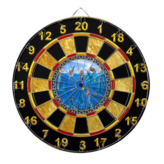 Jungtiere mit Delphinen Dartscheibe (vorne)