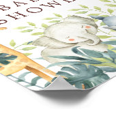 Jungtiere neutrale Babydusche Begrüßungszeichen Poster (Ecke)