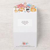 Jungtiere niedliches tropisches Party All In One Einladung (Außenbereich)