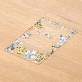 Jungtiere, Safari, Blume, Babydusche Acryleinladungen (Ablage )