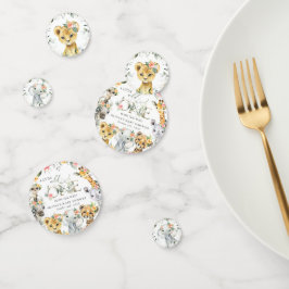 Jungtiere, Safari, Blume, Babydusche Konfetti