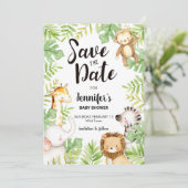 Jungtiere Save the Date Einladung (Stehend Vorderseite)