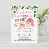 Jungtiere und Ballon Einladung zum Geburtstag (Stehend Vorderseite)