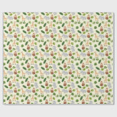 Jungtiere und Pflanze Geschenkpapier (Flach)
