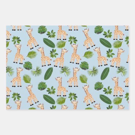 Jungtiere und Pflanze Geschenkpapier Set (Vorderseite 2)