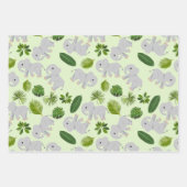 Jungtiere und Pflanze Geschenkpapier Set (Vorderseite)