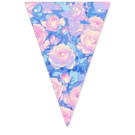 Jungtierfahnen der Girl's Day Pastel Lofi Floral B Wimpelkette (Erste Fahne)