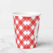 Jungtierfische - karierte Papiersorten Pappbecher (Rechts)