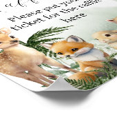 Jungtiergarten-Tombola-Kinderdusche Poster (Ecke)