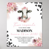 Jungtierkuh Kapselzeichen Poster (Vorne)