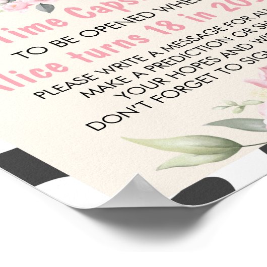 Jungtierkuh Kapselzeichen Poster (Ecke)