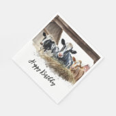 Jungtierkühe mit Hay Serviette (Ecke)