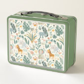 Jungtierpasten kehren in die Schule zurück Metall Brotdose (Rückseite)