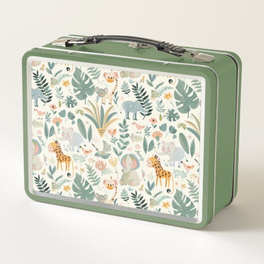 Jungtierpasten kehren in die Schule zurück Metall Brotdose (Rückseite)