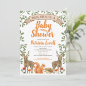 Jungtierwald-Duschgeschlecht neutral Einladung (Stehend Vorderseite)