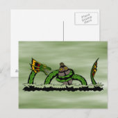 Jungun Catching a Quibbib Postkarte (Vorne/Hinten)