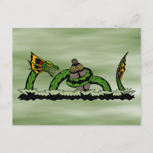 Jungun Catching a Quibbib Postkarte
