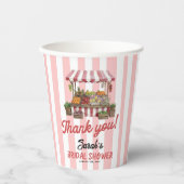 Jungverheiratete Rot Frisch vom Markt - Brautparty Pappbecher (Vorderseite)