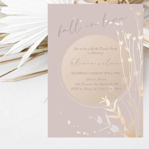 Jungverliebte-Minimal-Botanical-Brautparty Einladung