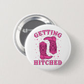 Jungvermählte Braut Bräutigam westliche Hochzeit J Button (Vorne & Hinten)