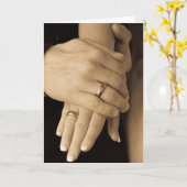 Jungvermählten-Hände, Glückwünsche Karte (Gelbe Blume)