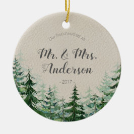 Jungvermählten-Verzierung unsere erste Keramikornament