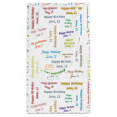 Juni, 11 Geburtstagsgeschenktasche Kleine Geschenktüte (Rückseite)