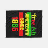 Juni 1865 Black History African American Freedom Fleecedecke (Vorderseite (Horizontal))