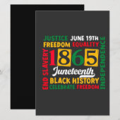 Juni 1865 einladung (Vorne/Hinten)