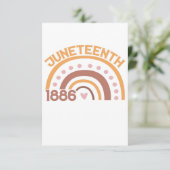 Juni 1865 Rainbow Black History Month GIft Dankeskarte (Stehend Vorderseite)