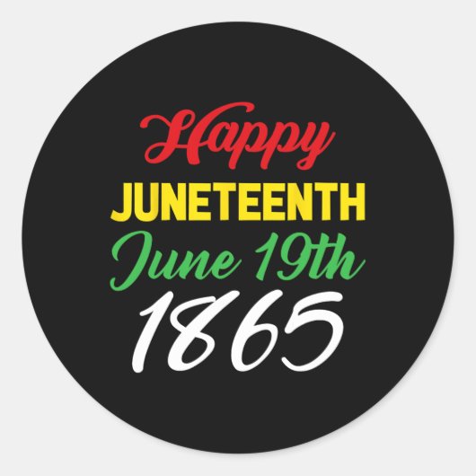 Juni 1865 runder aufkleber (Vorderseite)