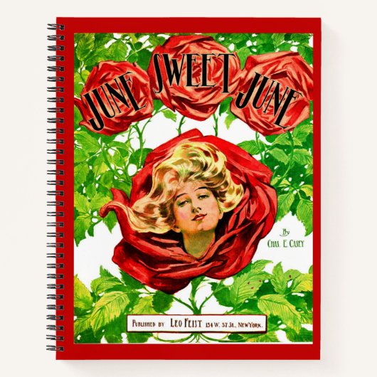 Juni 1908 Druck der Notenblätter des Sweet June Notizblock (Vorderseite)