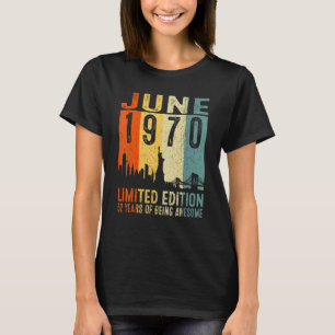 Juni 1970 52. Geburtstag 52 Jahre alt 1970 Geburts T-Shirt