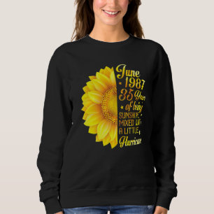 Juni 1987 Sonnenblume 35 Jahre Sonnenschein gemisc Sweatshirt