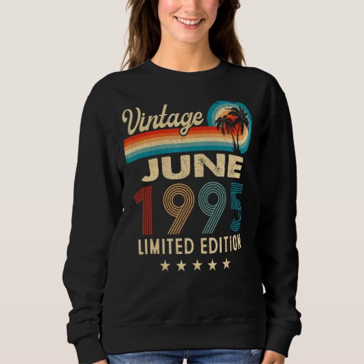 Juni 1995 27. Geburtstag Vintag Sweatshirt (Vorderseite)