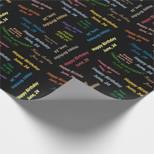 Juni, 24 Geburtstag Geschenkpapier (Ecke)