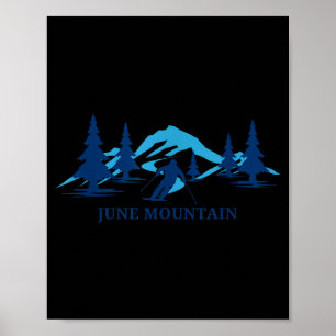 Juni Berg Kalifornien Skigebiet Skifahren Skifahre Poster
