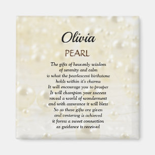 Juni Birthstone Pearl Design Magnet