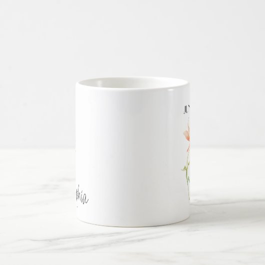 Juni Blume Personalisiert, Kaffeetasse (Mittel)