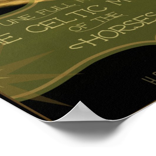 Juni ~ Der keltische Vollmond der Pferde Poster (Ecke)