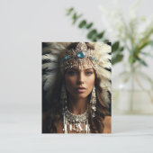 *~ JUNI FRAU GEBURTSTAG PERLEN Boho AP53 Postkarte (Stehend Vorderseite)