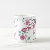 Juni-Geburtsblume Individueller Name Rose Geißblat Kaffeetasse (Mittel)