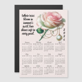 Juni-Geburtsblume & Stein-Kalender Magnetkarte (Vorne/Hinten)