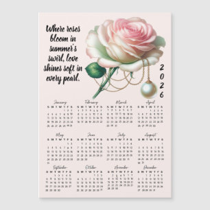 Juni-Geburtsblume & Stein-Kalender Magnetkarte