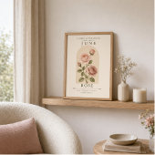 Juni-Geburtsblumen-Rosenposter Poster