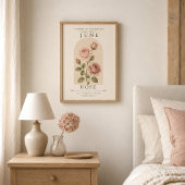 Juni-Geburtsblumen-Rosenposter Poster
