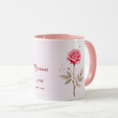 Juni Geburtsmonat Blume Custom Coffee Tasse (VorderseiteRechts)